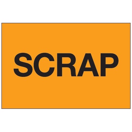 Bsc Preferred 2 x 3'' - ''Scrap'' Fluorescent Orange Labels BUY00021163